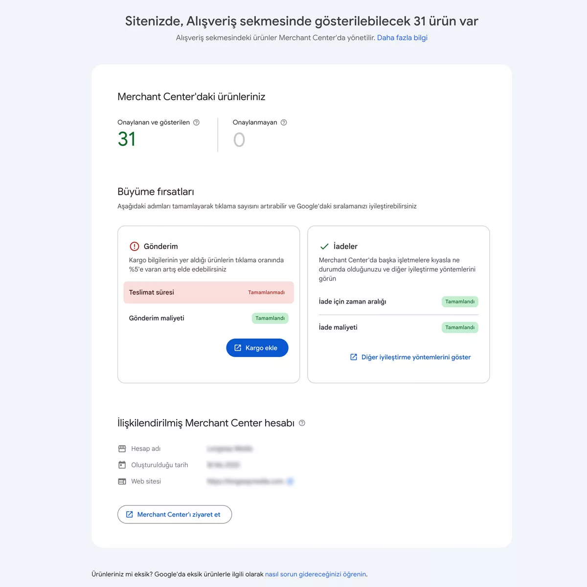 Google Search Console Alisveris Sekmesi Girisleri Sekmesi Jpg